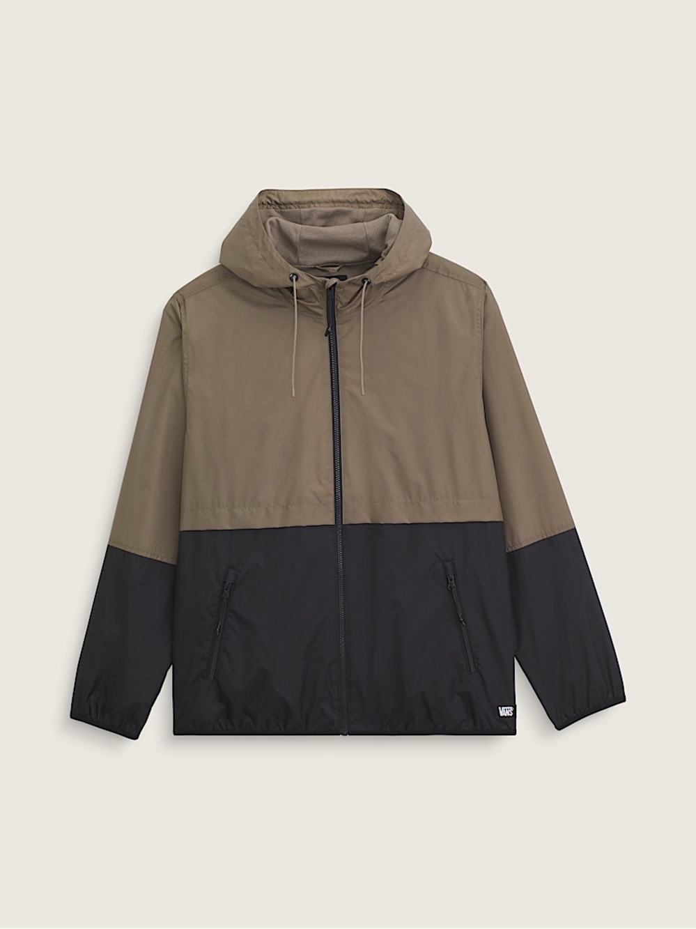 Vans MTE Lewis Hooded Windbreaker Jacket - Olive & Black Mens Large